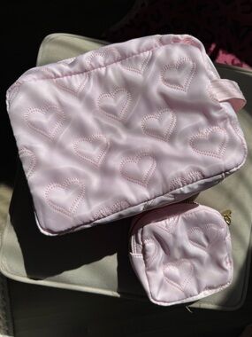 💕 SET OF 2: SCL x Target Large AND Mini Heart Pouch Pink Excellent SOLD OUT!!